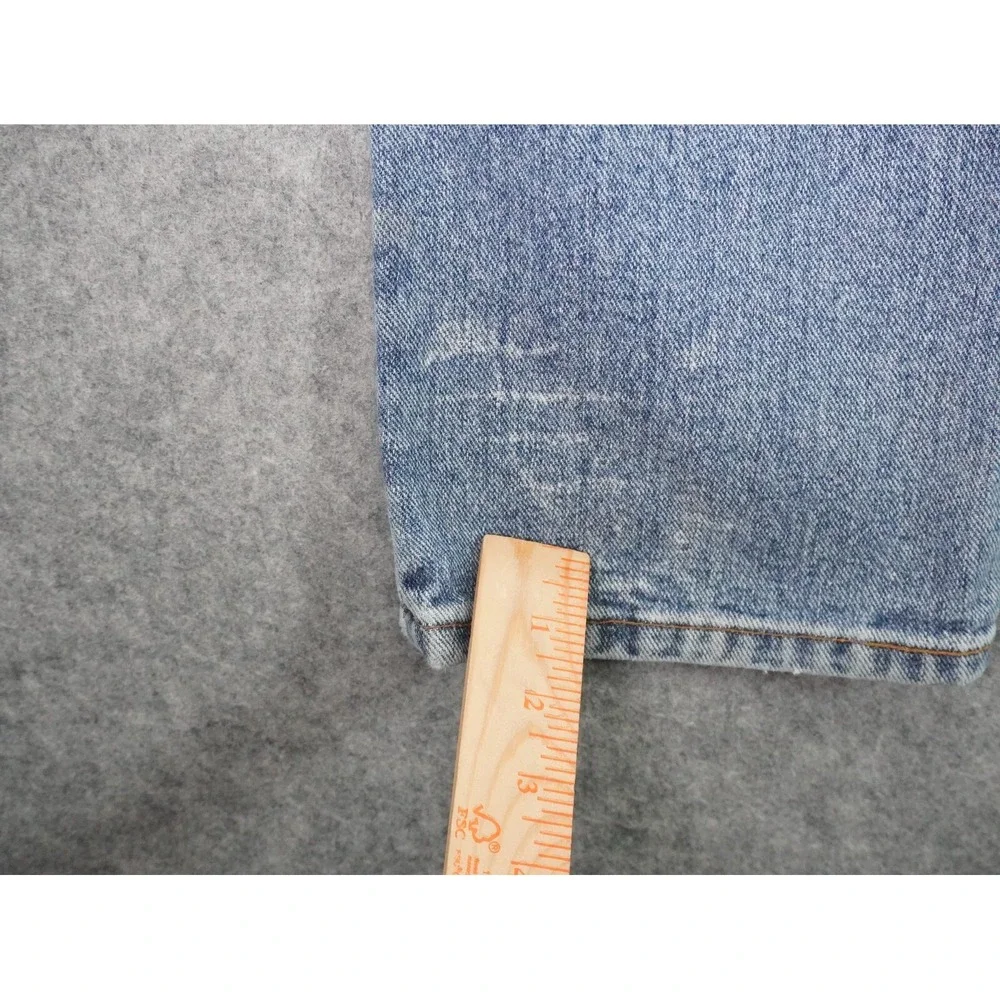 Vintage‎ Levis 545 Jeans Mens 38x34 (36x32.5) Blue Denim Loose Stained Brown Tab